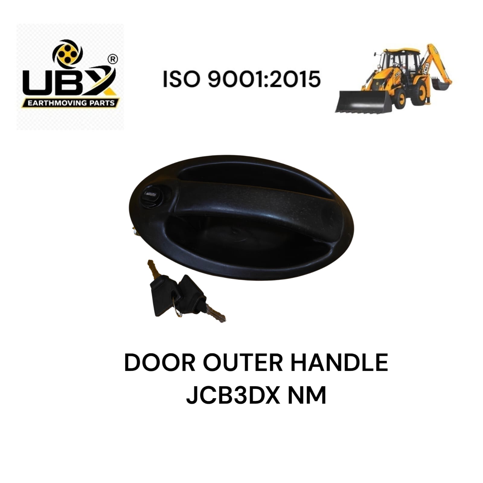 Door Outer Handle with Keys — JCB 3DX N/M