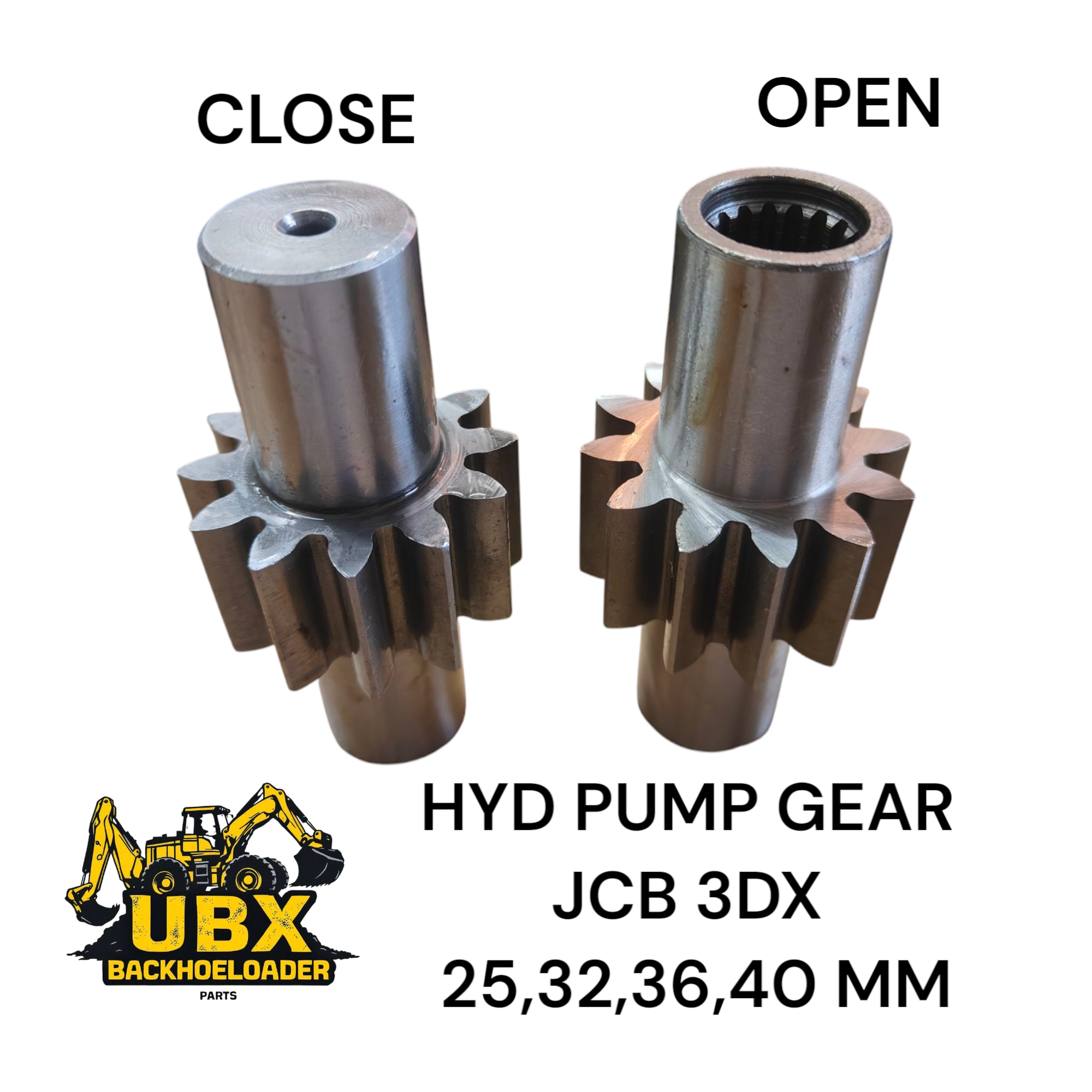 Hydraulic Pump Gear (Open/Close) 25, 32, 36, 40 mm — JCB 3DX