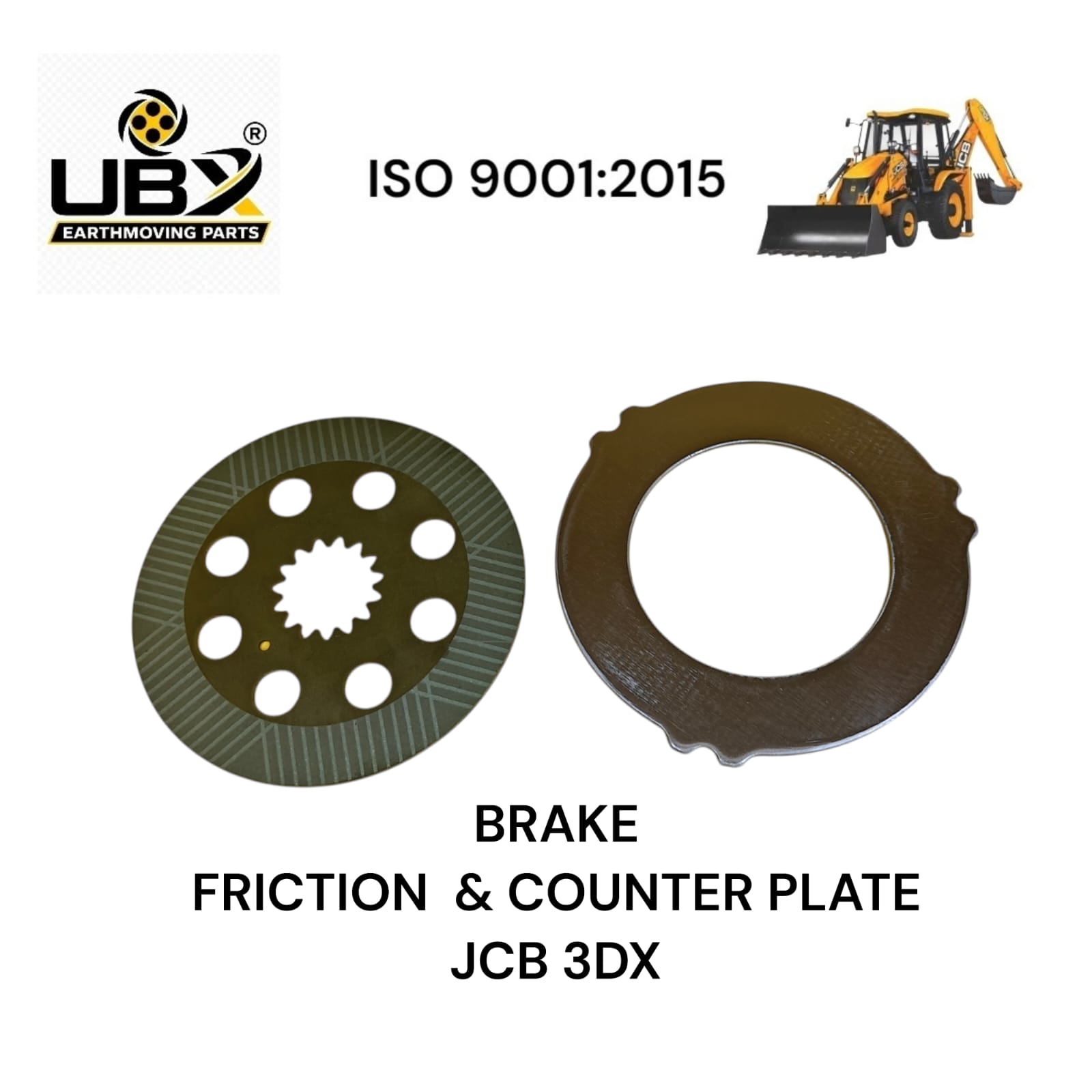 Brake Friction & Counter Plate — JCB 3DX