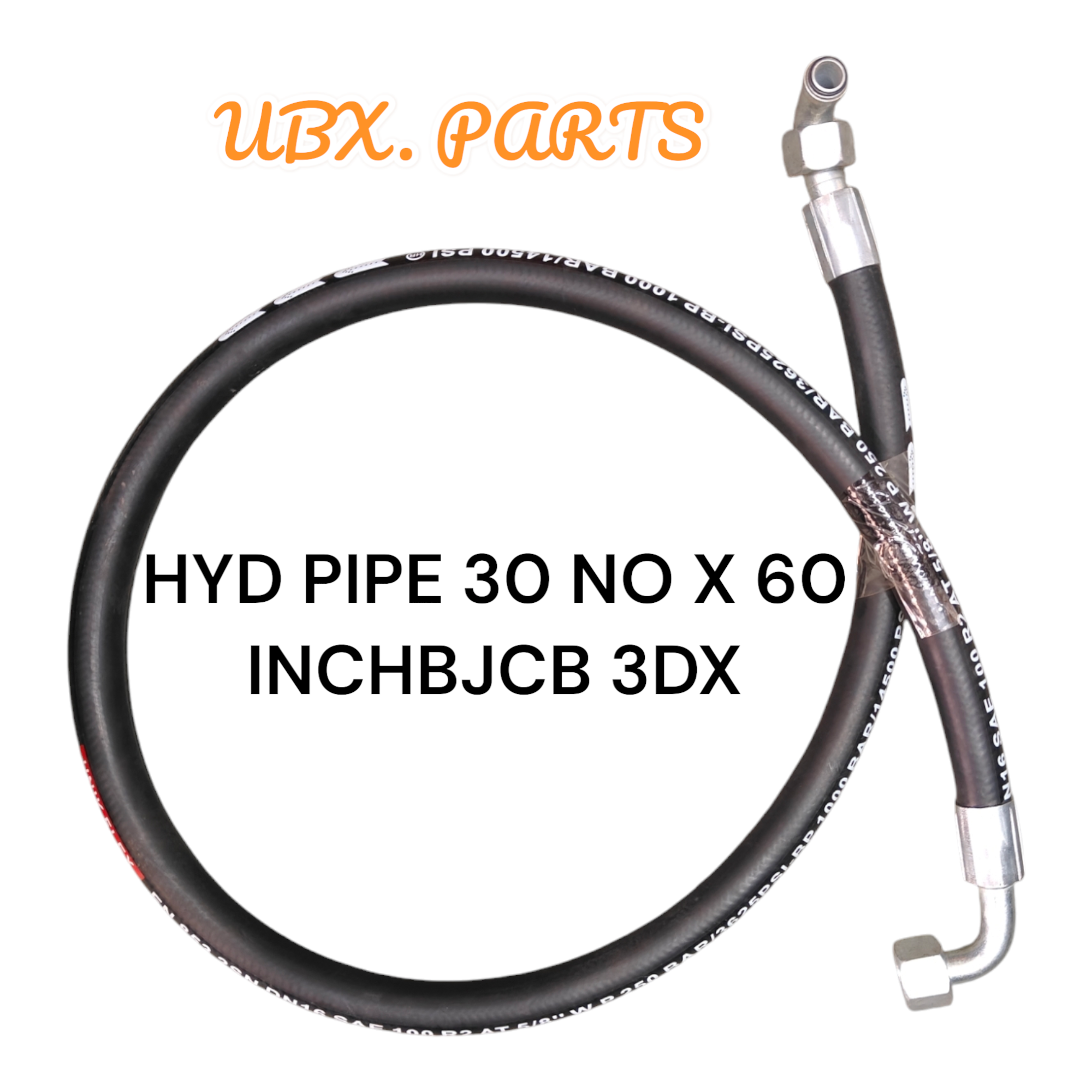 Hyd Pipe 30 No x 60 Inch Nut to Nut — JCB 3DX